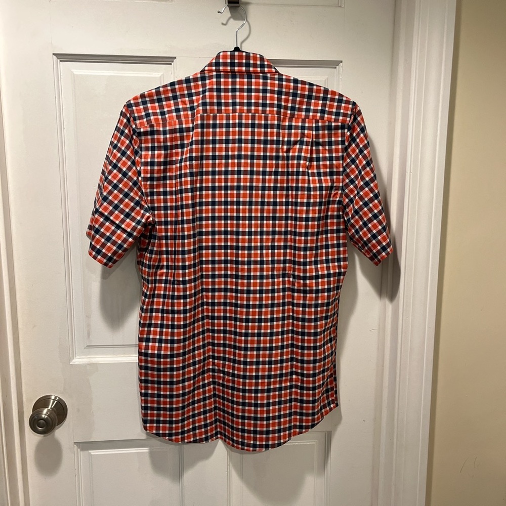 L.L.Bean red white and blue shirt sleeve button up